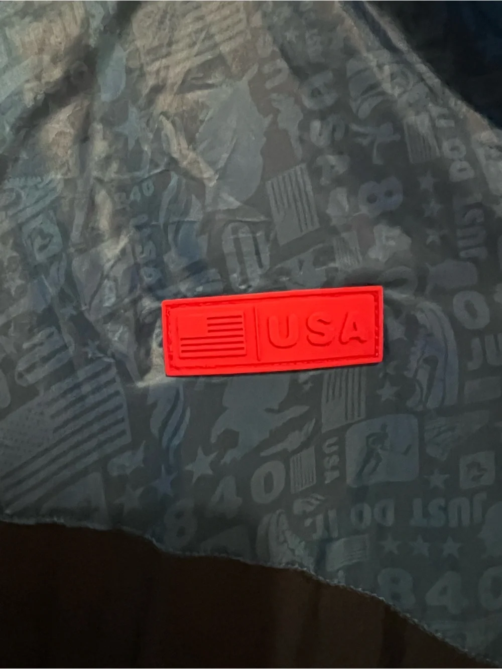 Nike Men’s USA Blue & Black Hooded Windbreaker Jacket